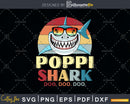 Retro Vintage Poppi Shark Doo Svg Png Dxf Cut Files