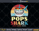 Retro Vintage Pops Shark Doo Svg Png Dxf Cut Files