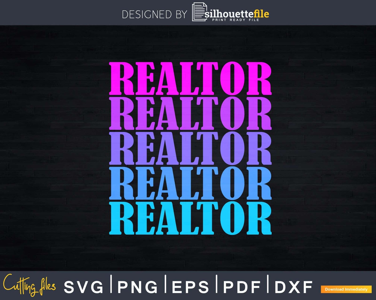 Retro Vintage Realtor Svg Dxf Cut Files | Silhouettefile