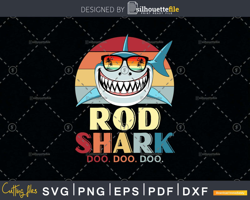 Retro Vintage Rod Shark Doo Svg Png Dxf Cut Files