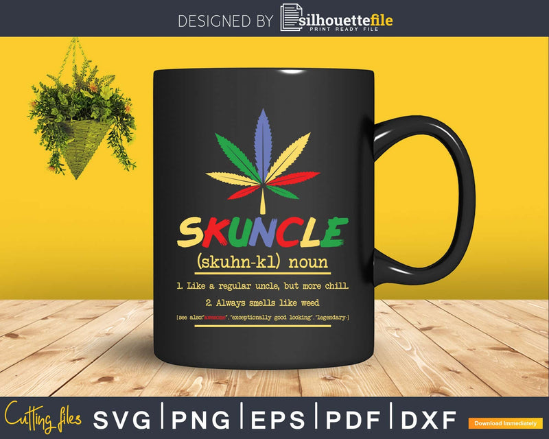 Retro Vintage Skuncle Definition Weed Uncle Fathers Day Svg