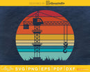 Retro vintage style Crane Operator svg craft cut design file