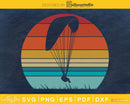 Retro vintage style design Paragliding Flying Paraglider