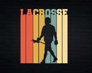 Retro Vintage Style Lacrosse Sports Player Svg Png Digital