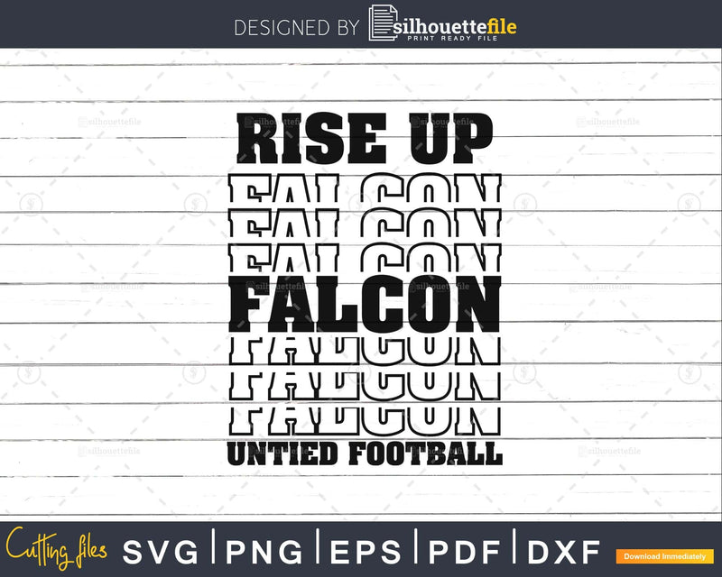 Rise up Falcons mirrored United football svg png cutting
