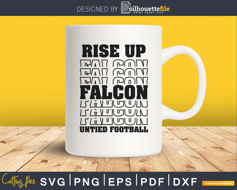 Rise up Falcons mirrored United football svg png cutting