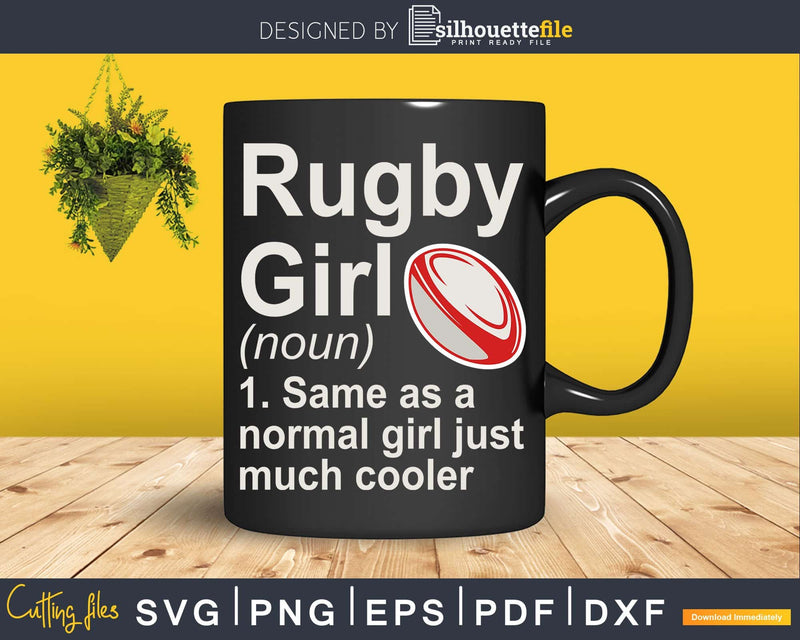 Rugby Girl Definition Svg Cut Files