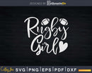 Rugby Girl Svg Silhouette Cut File