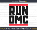 RUN DMC logo svg png cut files for silhouette or cricut