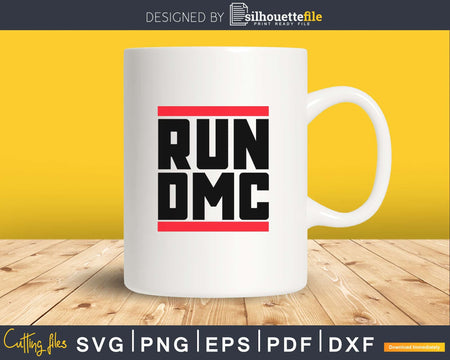 RUN DMC logo svg png cut files for silhouette or cricut