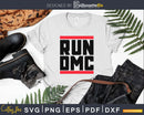 RUN DMC logo svg png cut files for silhouette or cricut