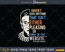 Ruth Bader Ginsburg T-Shirt RBG Woman Lawyer Svg Design Cut
