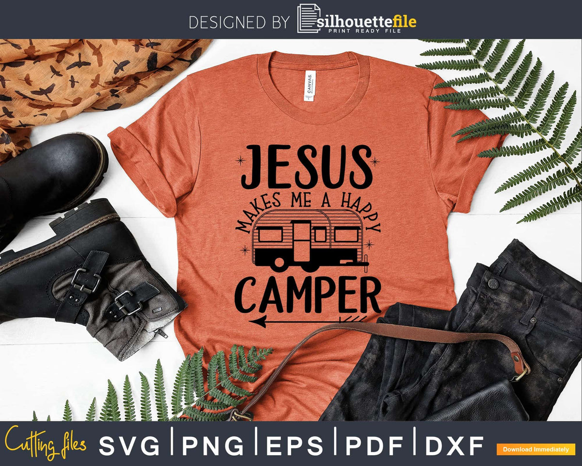 RV Shirt God Jesus Religious Christian Family Camper svg cut file