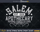 Salem Apothecary Halloween Design Potions Elixirs