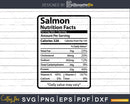 Salmon Nutrition Facts Funny Thanksgiving Christmas Svg Png