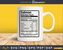 Salmon Nutrition Facts Funny Thanksgiving Christmas Svg Png