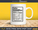 Salsa Nutrition Facts Funny Thanksgiving Christmas Svg Png