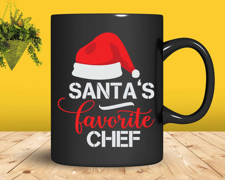 Santa’s Favorite Chef Santa Hat Christmas Light Svg Png