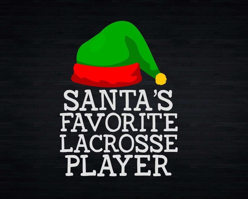 Santa’s Favorite Lacrosse Player Funny Christmas Svg Png