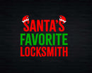 Santas Favorite Locksmith Funny Pj Pajama Christmas Svg Png