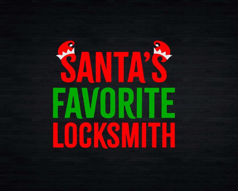 Santas Favorite Locksmith Funny Pj Pajama Christmas Svg Png