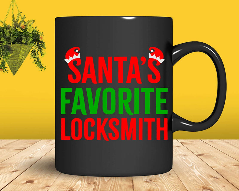 Santas Favorite Locksmith Funny Pj Pajama Christmas Svg Png