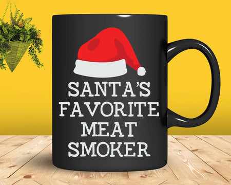 Santa’s Favorite Meat Smoker Christmas Smoking BBQ Svg