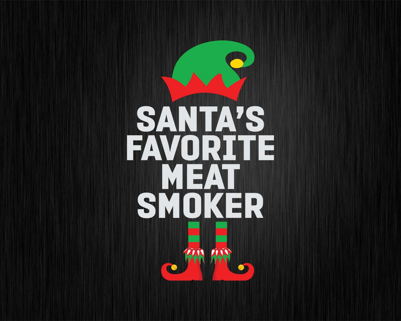 Santa’s Favorite Meat Smoker Smoking BBQ Svg Png Cricut File