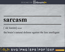 Sarcasm definition svg printable file