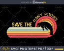Save The Floaty Potatoes Manatees Retro vintage cut svg