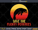 Save The Floaty Potatoes Manatees Retro vintage Style cut