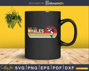 Save The Whales Retro vintage Style Killer Orca cut svg