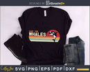 Save The Whales Retro vintage Style Killer Orca cut svg