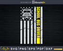 School Bus Driver American Flag Shirt Svg Design Cut Files