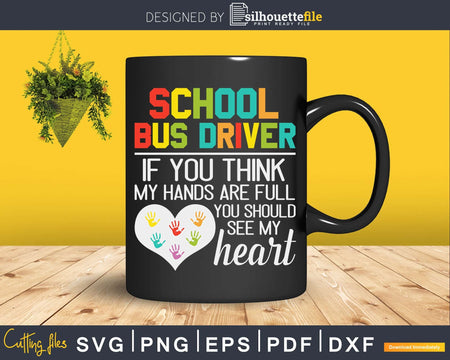 School Bus Driver Cute Heart Appreciation Svg Design Cut