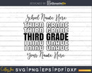 School name here third grade Back to SVG Teacher Digital