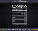 Scorpio Characteristics Nutritional Facts Svg Png Dxf