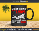 Scuba diving grandpa just like a normal diver Png Svg