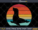Seal Retro Style craft cut svg png digital cutting file