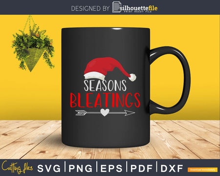 Season’s Bleatings svg png cricut craft cut printable files