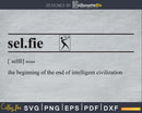 Selfie definition svg printable file