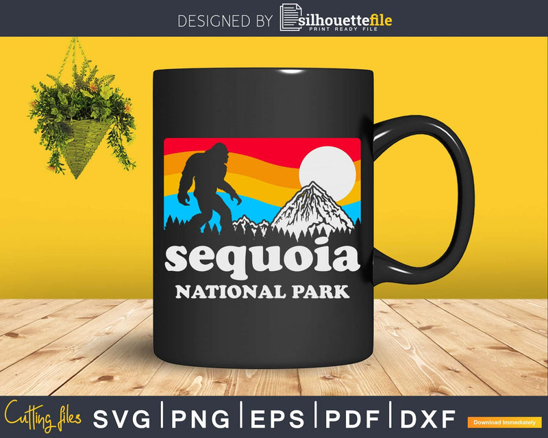 Sequoia National Park California Bigfoot Mountains Svg