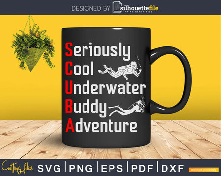 Seriously Cool Underwater Buddy Adventure Funny Scuba