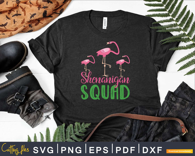 Shenanigan Squad Flamingo Leprechaun Hat St Patrick’s Day
