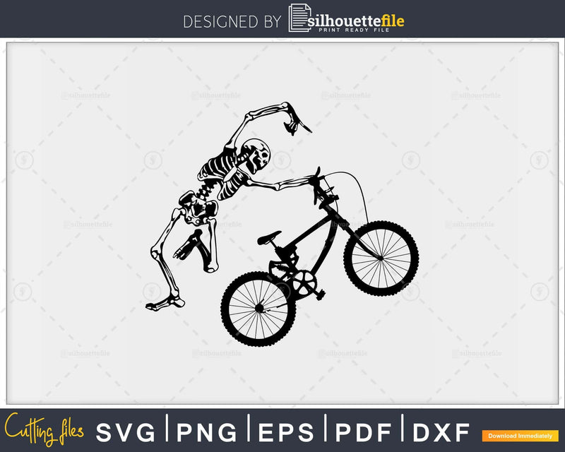 Skeleton BMX Cool Hard Core Cyclists svg printable cut files
