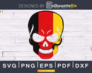 Skull Painted as Flag of Germany German svg cricut cut