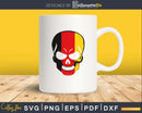 Skull Painted as Flag of Germany German svg cricut cut