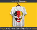 Skull Painted as Flag of Germany German svg cricut cut
