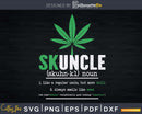 Skuncle Like A Regular Uncle But More Chill Weed Smoker Svg