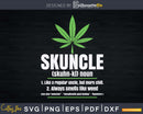 Skuncle Like A Regular Uncle But More Chill Weed Svg Gift